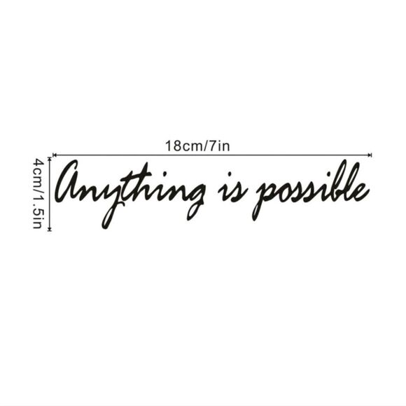 “Anything is Possible” Removable Wall Sticker Decal - Picture 2 of 7